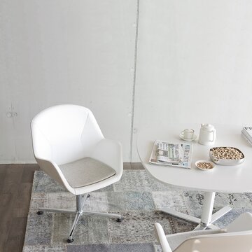 pulse conference chair White conference chair at a bistro table.