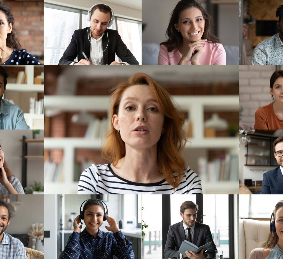 Different people in a video conference. | © Shutterstock